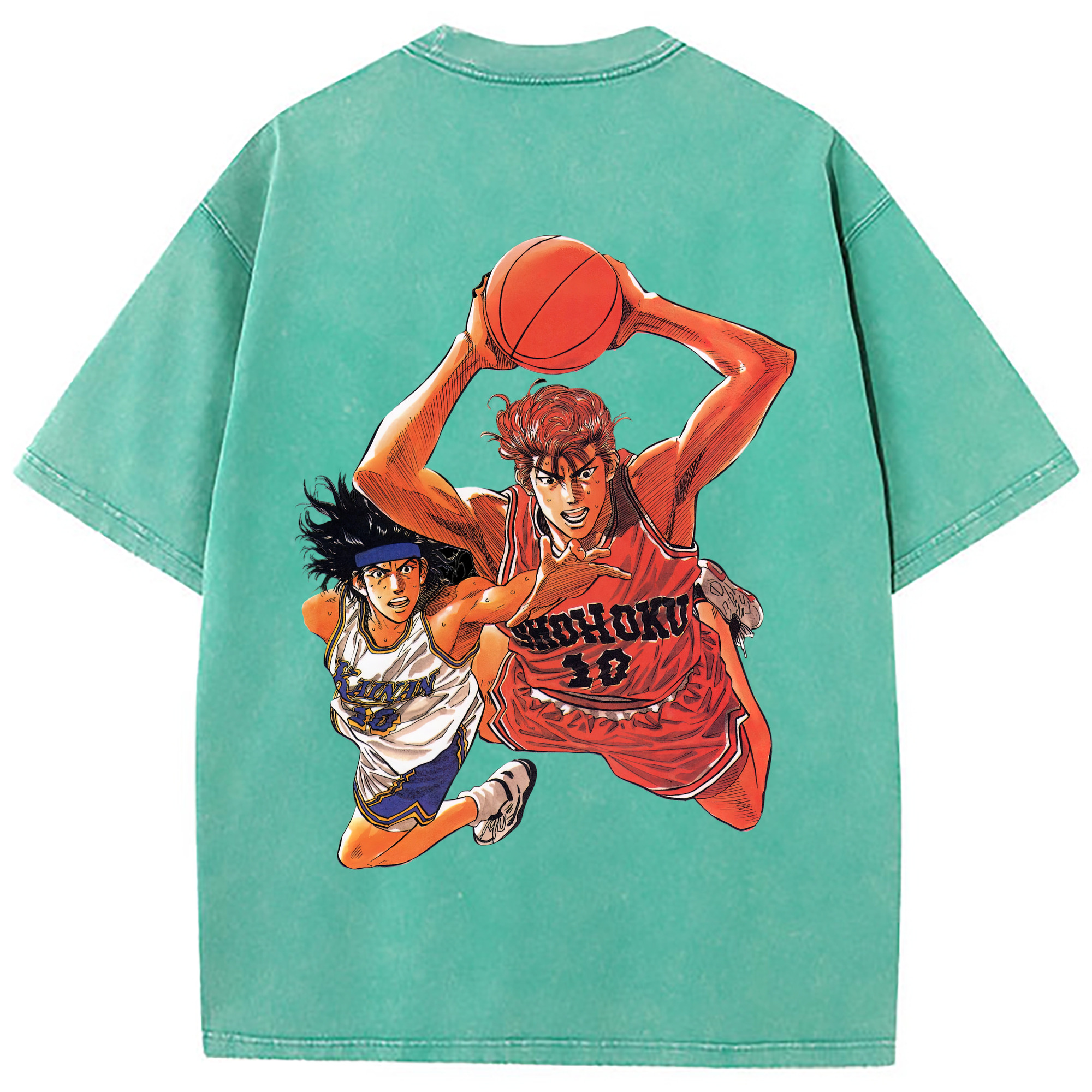 （画像用） SLAM DUNK／スラムダンク 綿100% ヴィンテージ風 半袖Tシャツ（背面プリント）